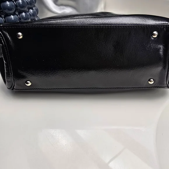 Salvatore Ferragamo Black Patent  Leather Handbag ( EUC! - Picture 10 of 14